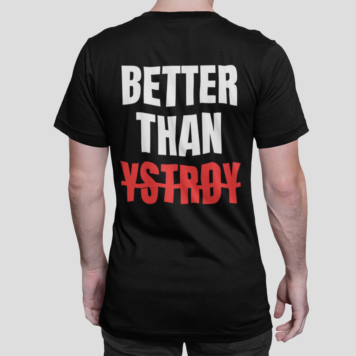 RED YSTRDY Black T