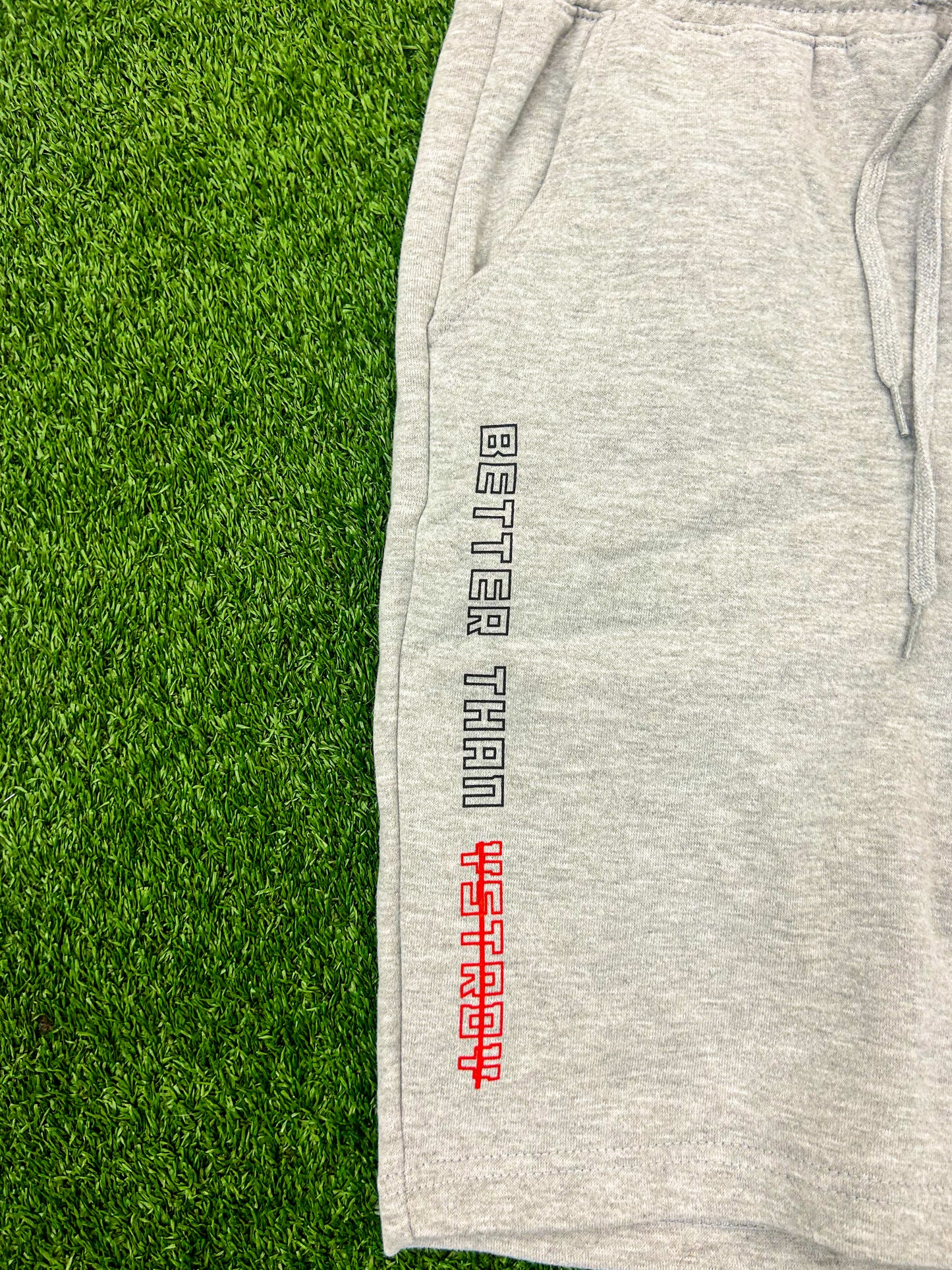 Grey Shorts Red BTY Logo