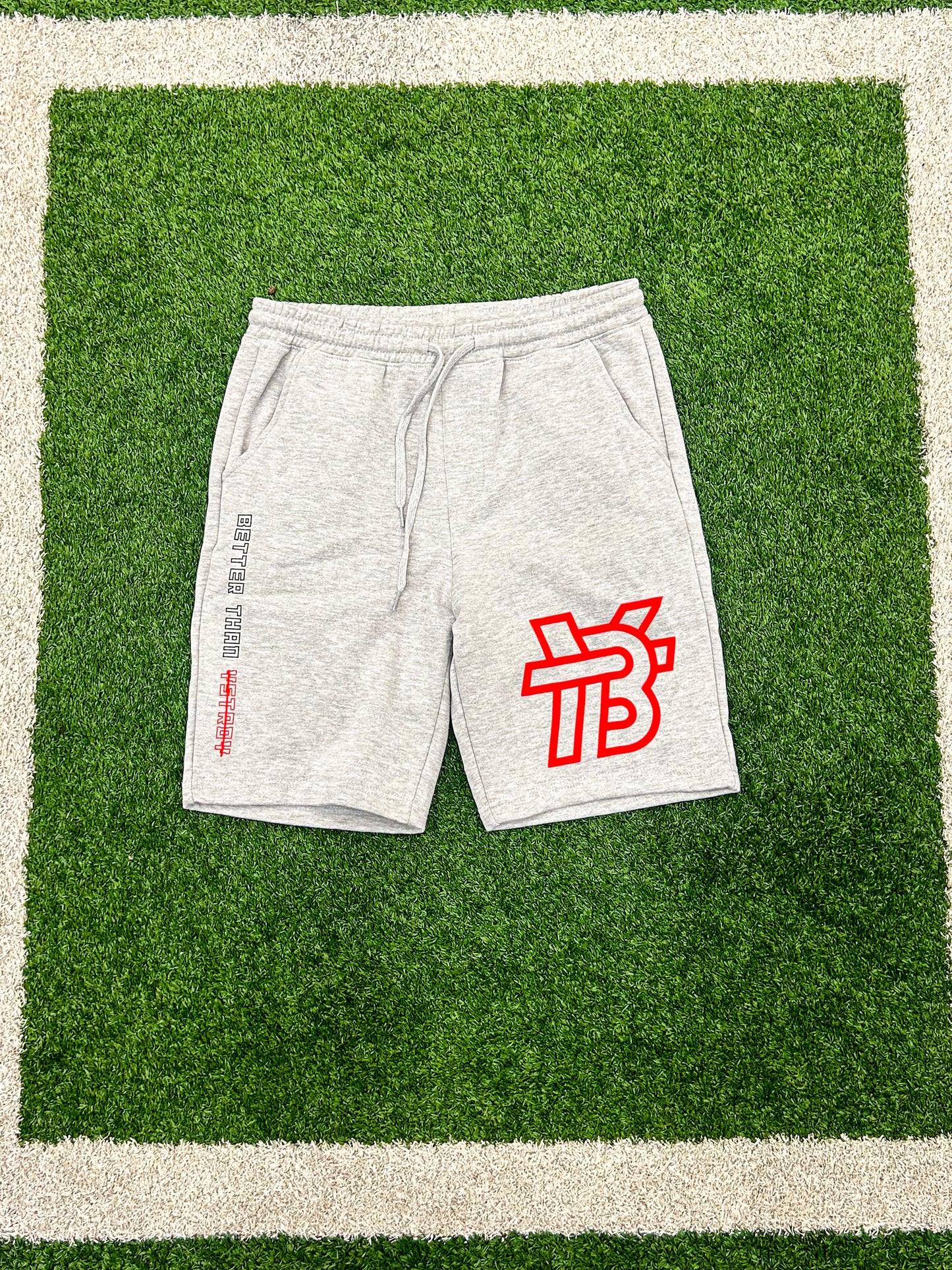 Grey Shorts Red BTY Logo