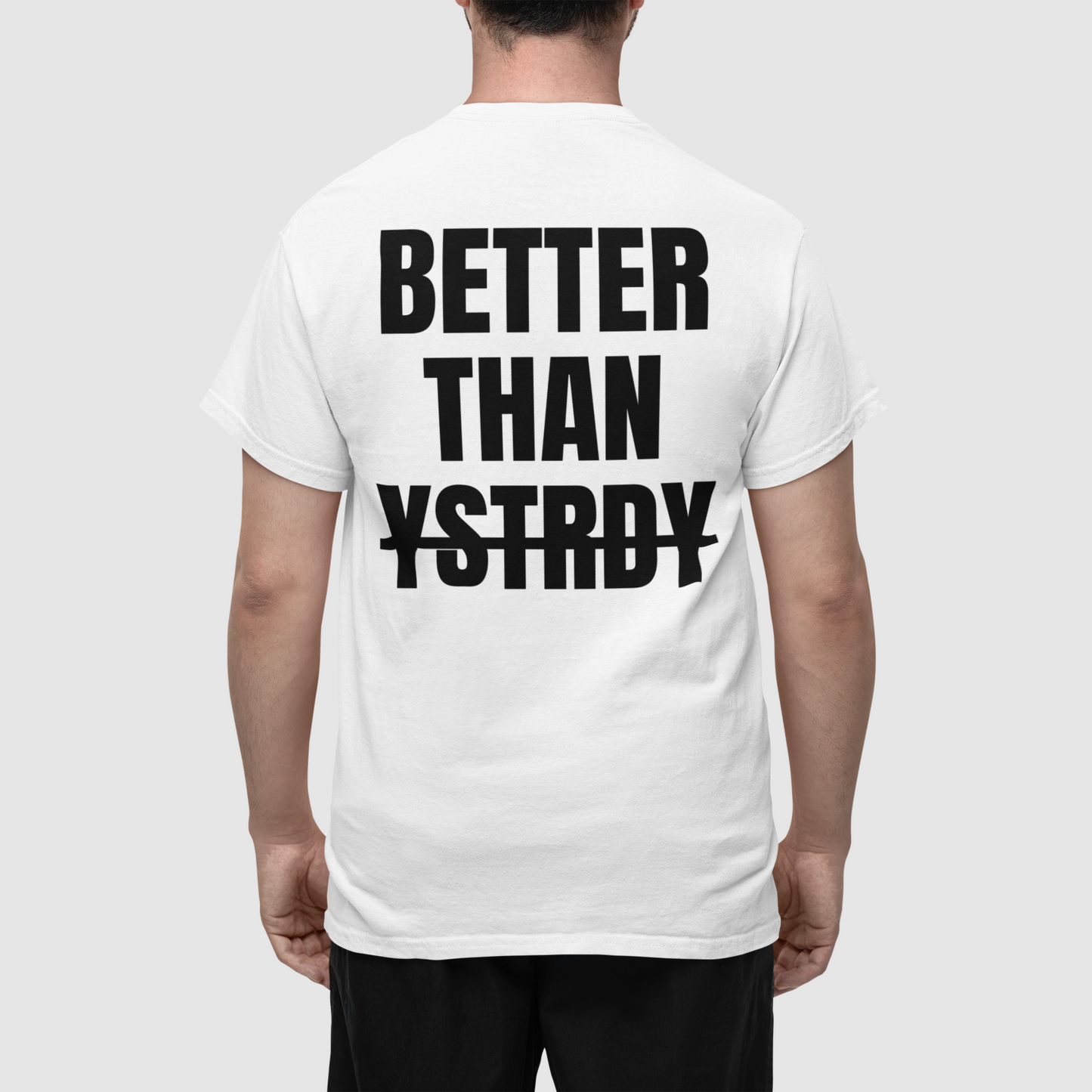 YSTRDY LARGE PRINT WHITE T